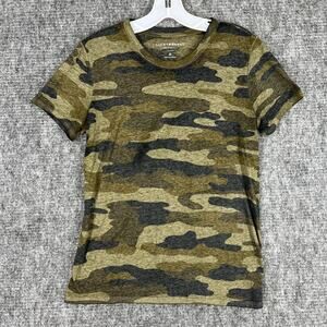 Lucky Brand Womens Camo Tee Shirt Medium Green Woodland Short-sleeve‎ Military